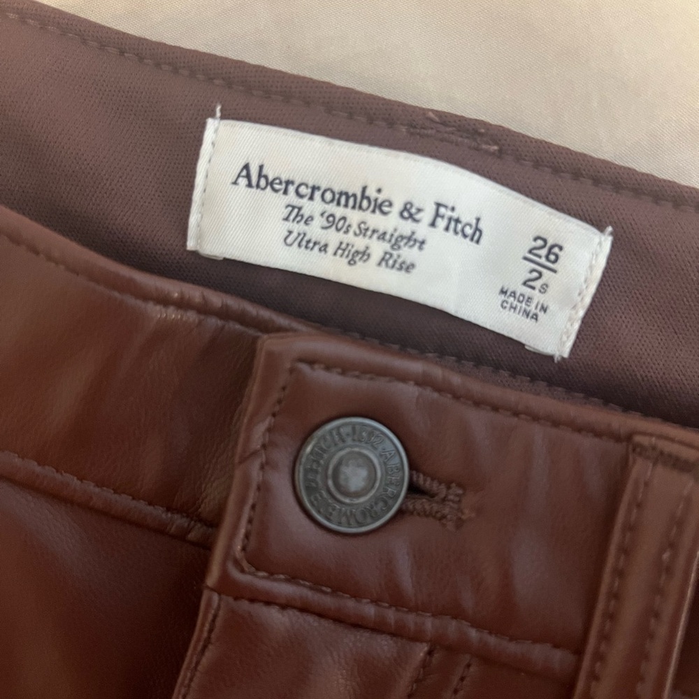 Abercrombie & Fitch Chocolate Leather Trousers